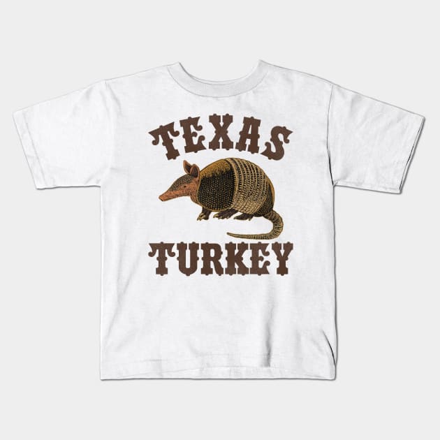 Armadillo / THE TEXAS TURKEY Kids T-Shirt by darklordpug